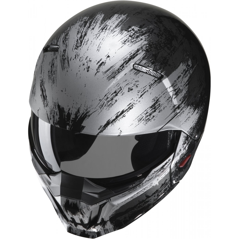 Casco abierto con máscara HJC i20 Furia MC5 negro-gris