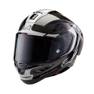 Casco integral de moto Alpinestars Supertech R-10 Element 2024 carbono plata-negro