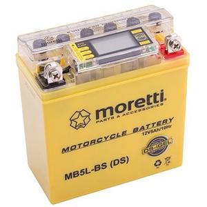 Batería de gel sin mantenimiento Moretti MB5L-BS, 12V 5Ah con medidor de tensión