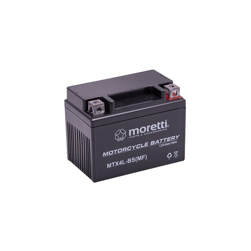 Batería de gel sin mantenimiento Moretti MTX4L-BS, 12V 4Ah