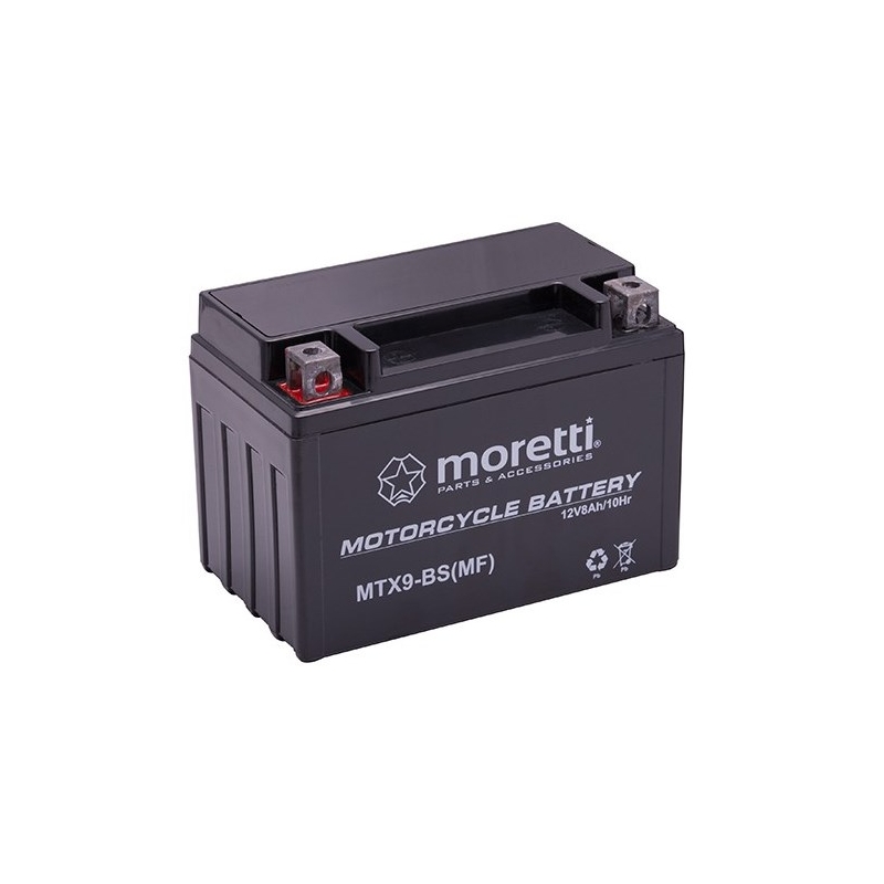 Batería de gel sin mantenimiento Moretti MTX9-BS, 12V 8Ah