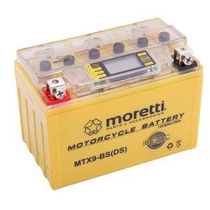 Batería de gel sin mantenimiento Moretti MTX9-BS, 12V 8Ah con medidor de tensión