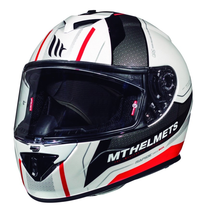 Dětská integrální přilba MT Rapide Duel bílo-černo-červená