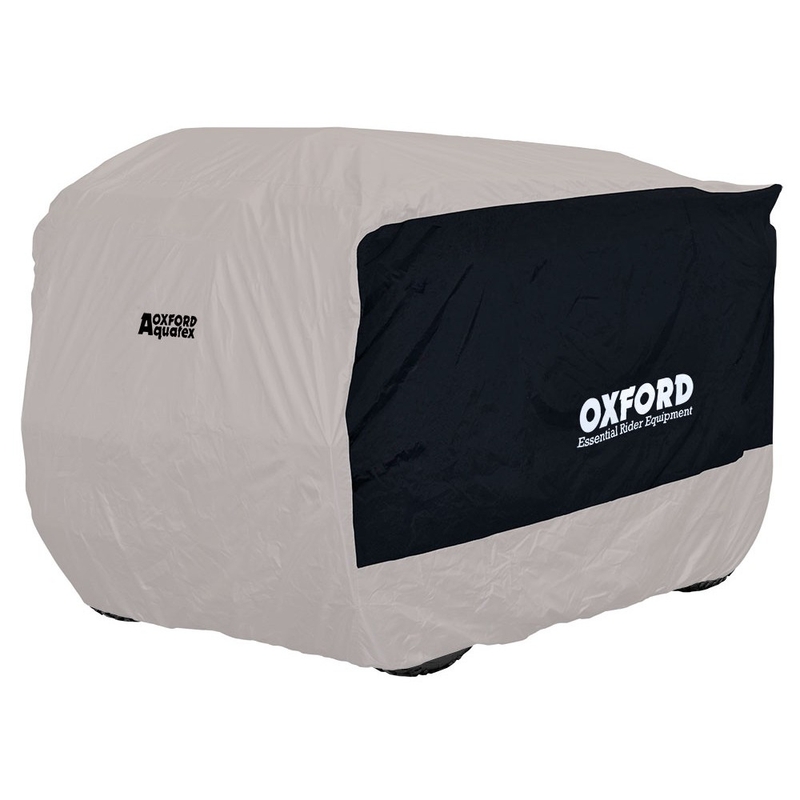 Funda para quad Oxford Aquatex, color negro y plateado.