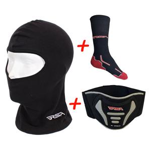 SET: RSA capucha moto + calcetines funcionales + riñonera