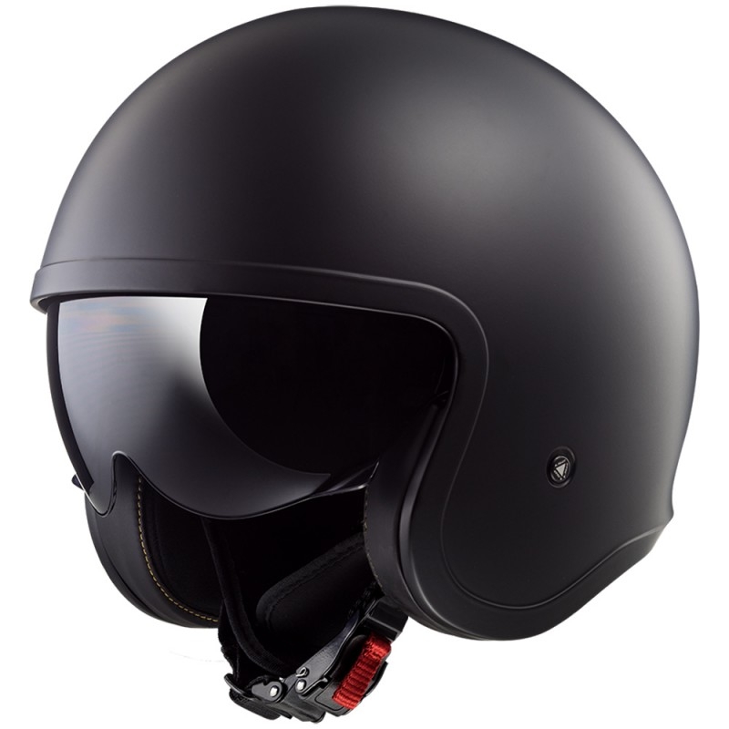 Casco de moto abierto LS2 OF599 Spitfire negro mate