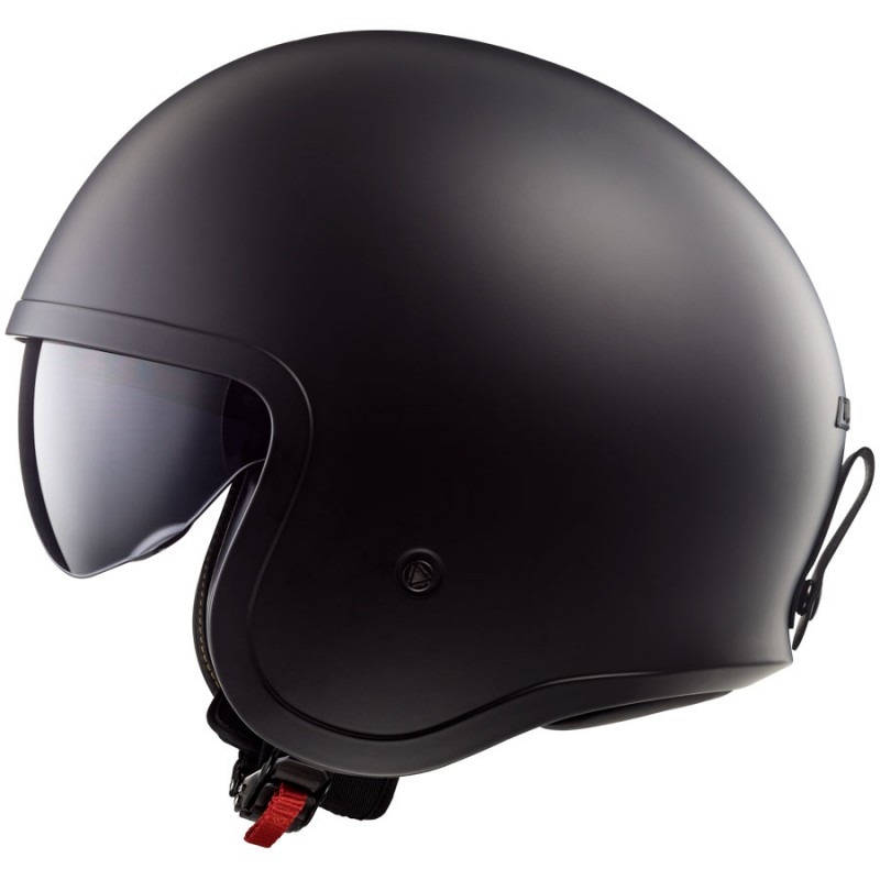 Casco de moto abierto LS2 OF599 Spitfire negro mate