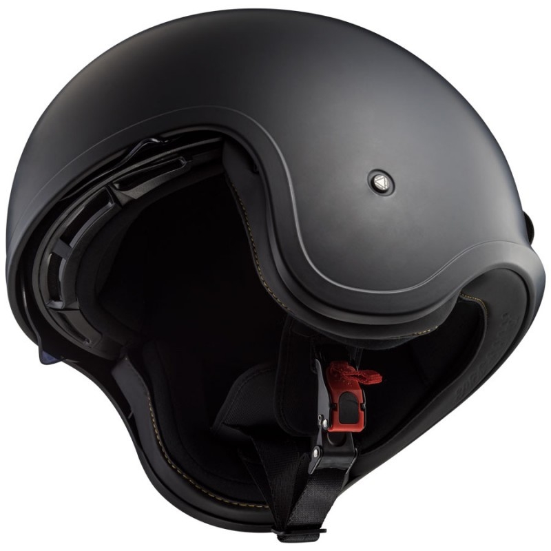 Casco de moto abierto LS2 OF599 Spitfire negro mate