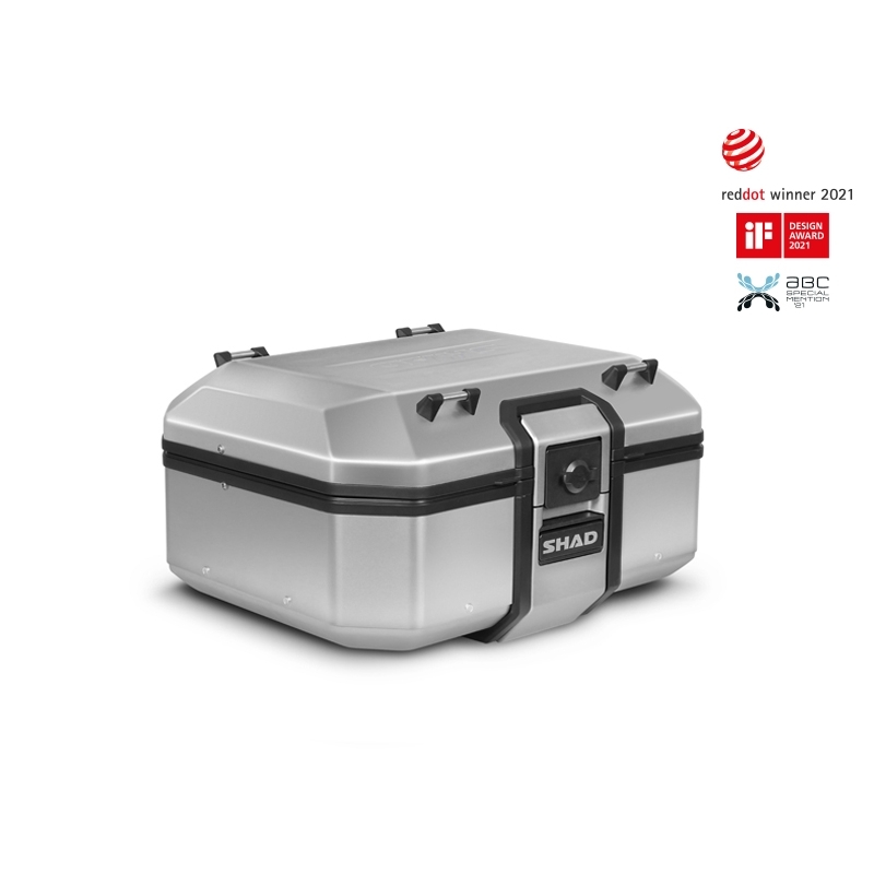 Kompletní sada hliníkových kufrů SHAD TERRA, 37L topcase   36L/47L boční kufry, včetně montážní sady a plotny SHAD Aprilia Tuareg 660