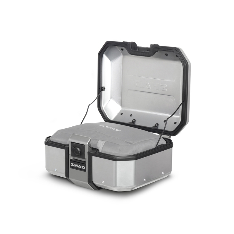 Kompletní sada hliníkových kufrů SHAD TERRA, 37L topcase   36L/47L boční kufry, včetně montážní sady a plotny SHAD Aprilia Tuareg 660