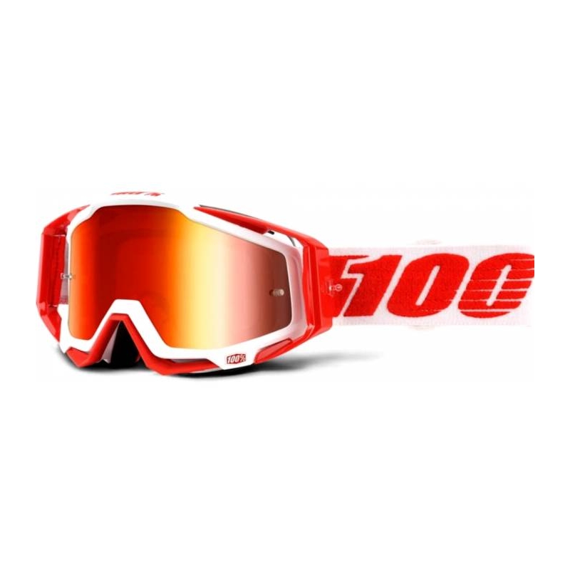 Brýle 100% Racecraft Bilal červené (červené chrom plexi, čiré plexi)