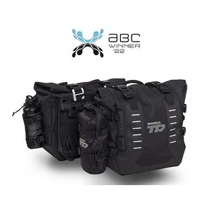 Complete set of SHAD TERRA TR40 adventure saddlebags and SHAD TERRA BLACK aluminium 55L topcase, including mounting kit SHAD YAMAHA MT-09 Tracer / Tracer 900