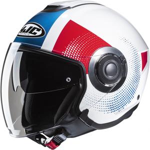 Casco de moto abierto HJC i40N Pyle MC21 rojo-azul-blanco