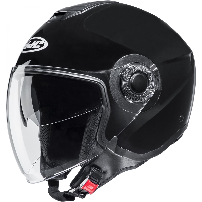 Casco de moto abierto HJC i40N Solid Metallic Black