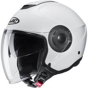 Casco de moto abierto HJC i40N Solid blanco perla