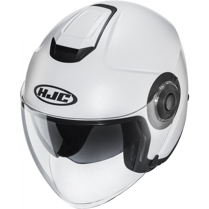 Casco de moto abierto HJC i40N Solid blanco perla