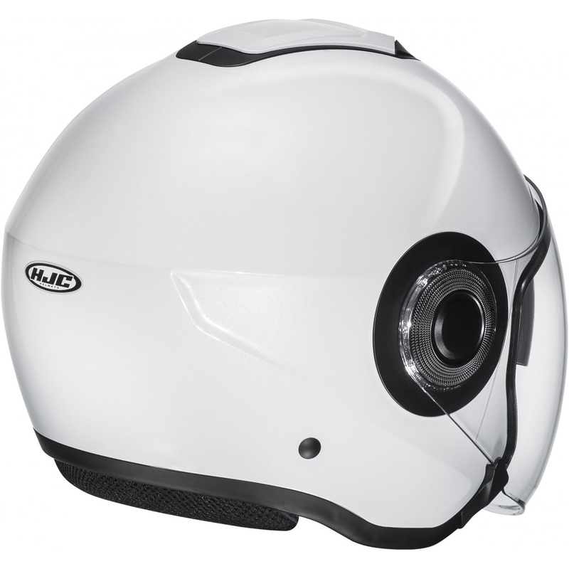 Casco de moto abierto HJC i40N Solid blanco perla