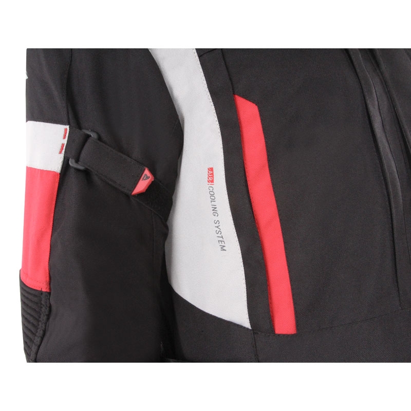 Chaqueta de moto Street Racer Hilax negro-gris-rojo