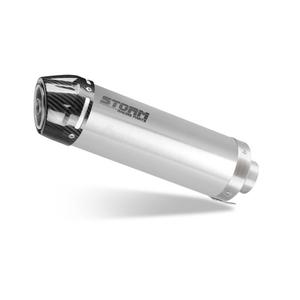 2 koncovky výfuku STORM GP Stainless Steel with carbon cap