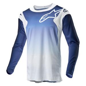 Camiseta de motocross Alpinestars Racer Hoen blanco y azul