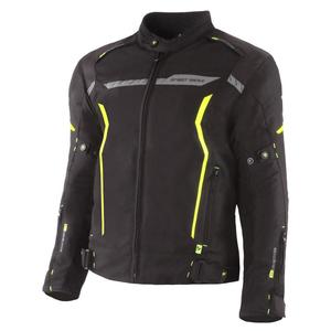 Chaqueta de moto Street Racer Flex negro-amarillo fluorescente