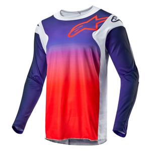 Camiseta motocross Alpinestars Racer Hoen 2024 gris-azul-naranja