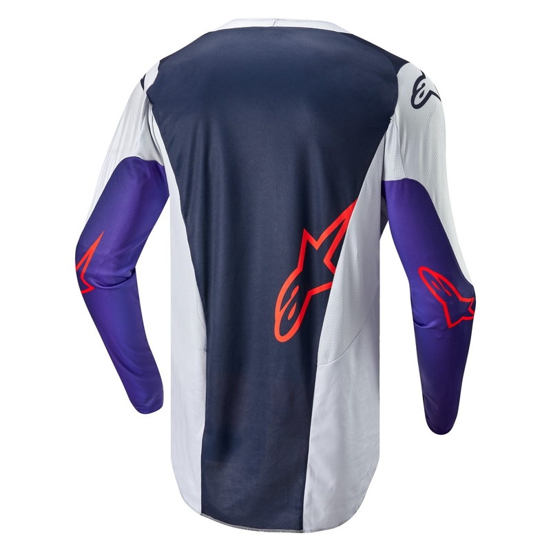 Camiseta de motocross Alpinestars Racer Hoen gris-azul-naranja