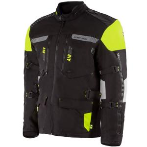 Chaqueta de moto Street Racer All Season Negro-Amarillo Flúo