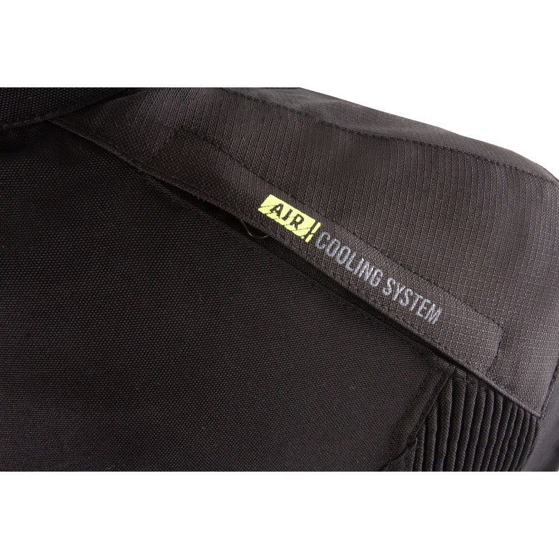Chaqueta de moto Street Racer Flex negro-amarillo fluorescente