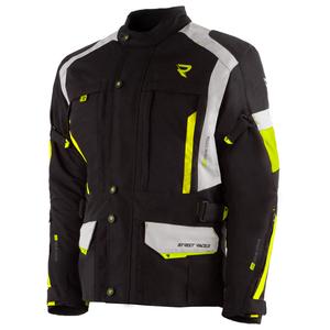 Chaqueta de moto Street Racer Hilax negro-gris-amarillo fluo