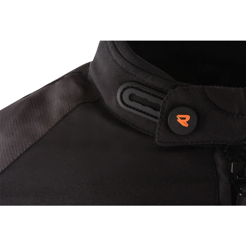 Chaqueta de moto Street Racer Flex negro-naranja