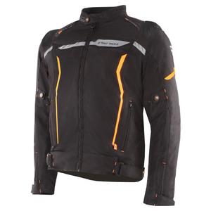 Chaqueta de moto Street Racer Flex EVO negro-naranja