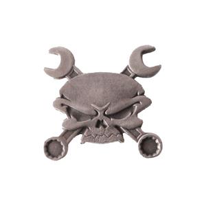 Insignia de calavera con llaves