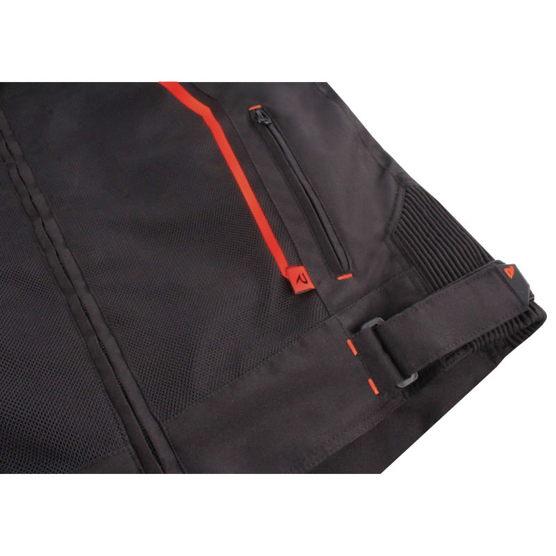 Chaqueta de moto Street Racer Flex Air negra y roja