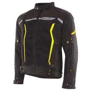 Chaqueta de moto Street Racer Flex Air negro-amarillo fluo