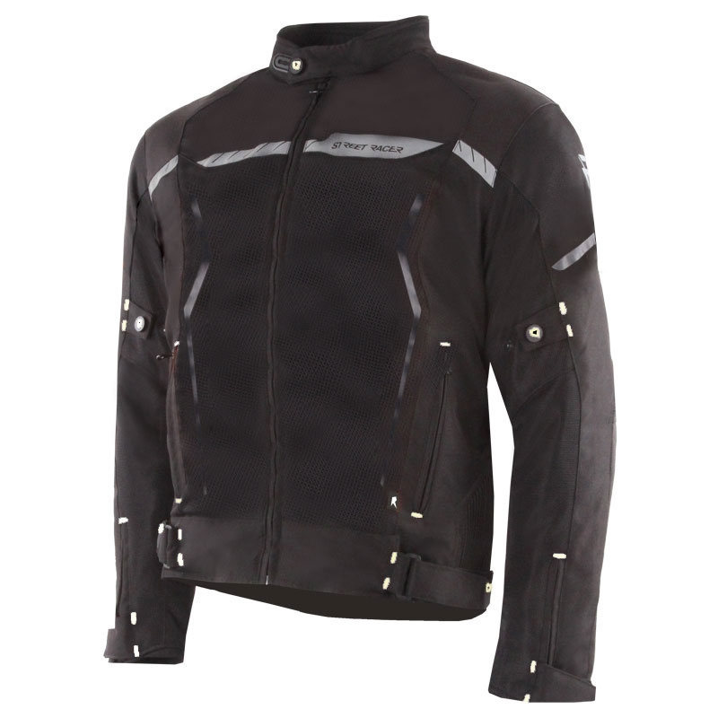 Chaqueta de moto Street Racer Flex Air Negra