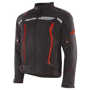 Chaqueta de moto Street Racer Flex negra y roja