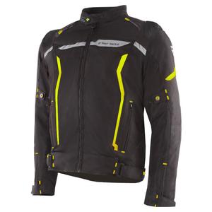 Chaqueta de moto Street Racer Flex EVO negro-amarillo fluo