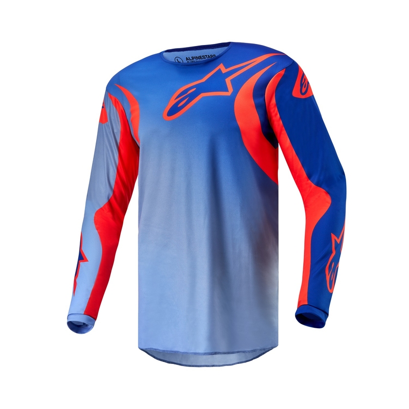 Camiseta motocross Alpinestars Fluid Lucent 2024 azul-naranja