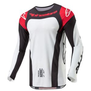 Camiseta de motocross Alpinestars Techstar Ocuri en rojo, blanco y negro