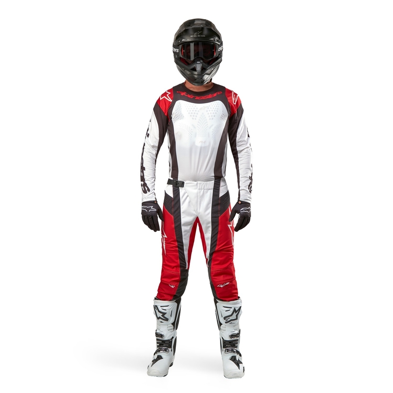 Camiseta de motocross Alpinestars Techstar Ocuri en rojo, blanco y negro