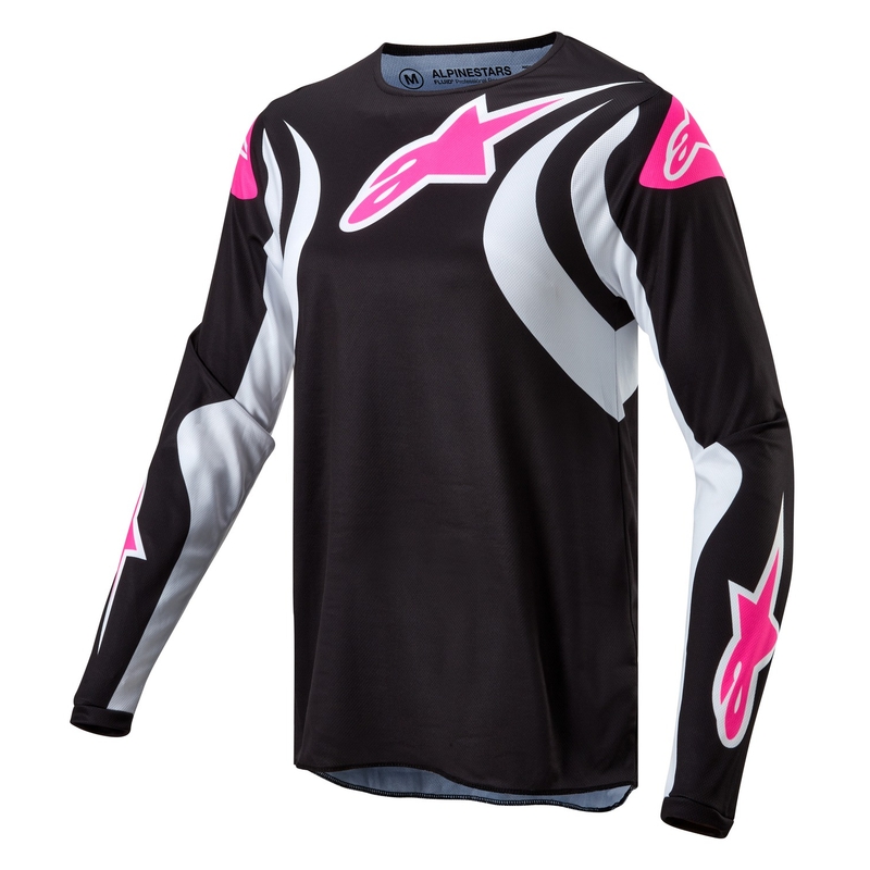 Maillot Motocross Alpinestars Stella Fluid 2024 Mujer Negro y Blanco