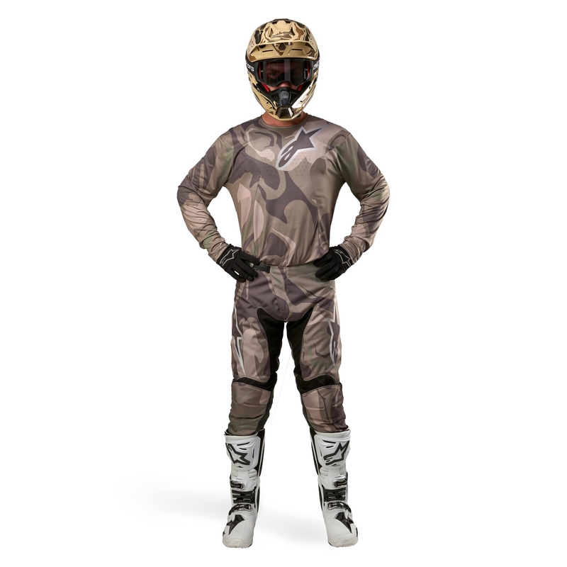 Pantalones de motocross Alpinestars Racer Tactical en verde camuflaje y marrón