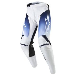 Pantalones de motocross Alpinestars Racer Hoen blanco-azul