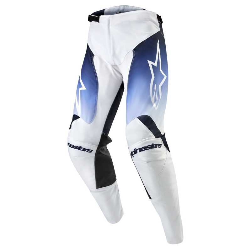 Pantalones de motocross Alpinestars Racer Hoen blanco-azul