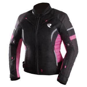 Chaqueta de moto para mujer Street Racer Betty II negra y rosa