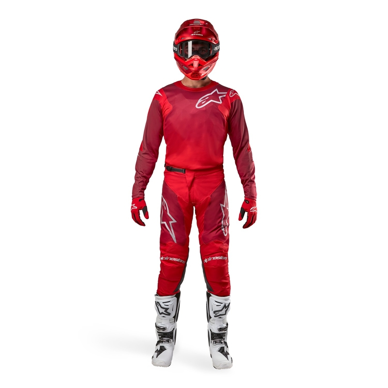 Pantalones de motocross Alpinestars Racer Hoen en color vino tinto