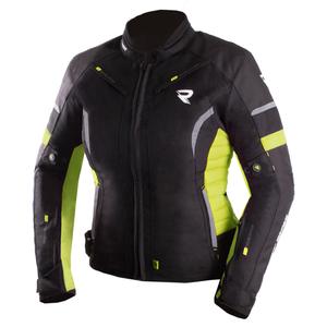 Chaqueta de moto para mujer Street Racer Betty II negro-amarillo fluo