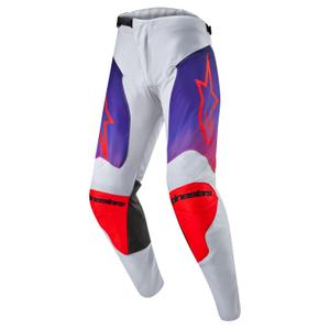 Pantalones de motocross Alpinestars Racer Hoen gris-azul-naranja