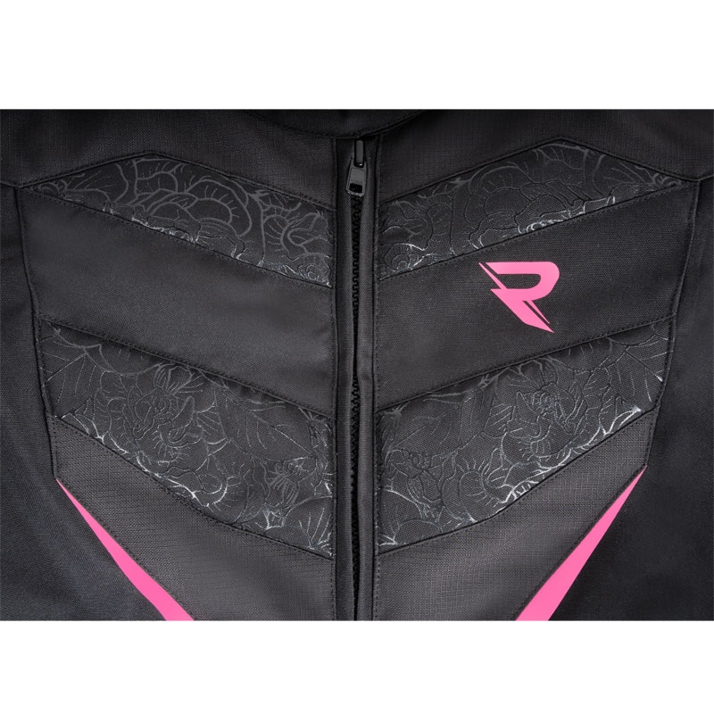 Chaqueta de moto para mujer Street Racer Rose Negra y Rosa